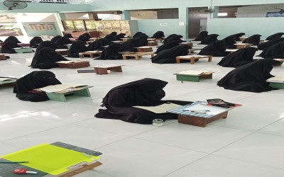 Ujian Asesmen Sumatif Kelas Jauh PKBM Mawar di Pondok Pesantren Darul Ihsan